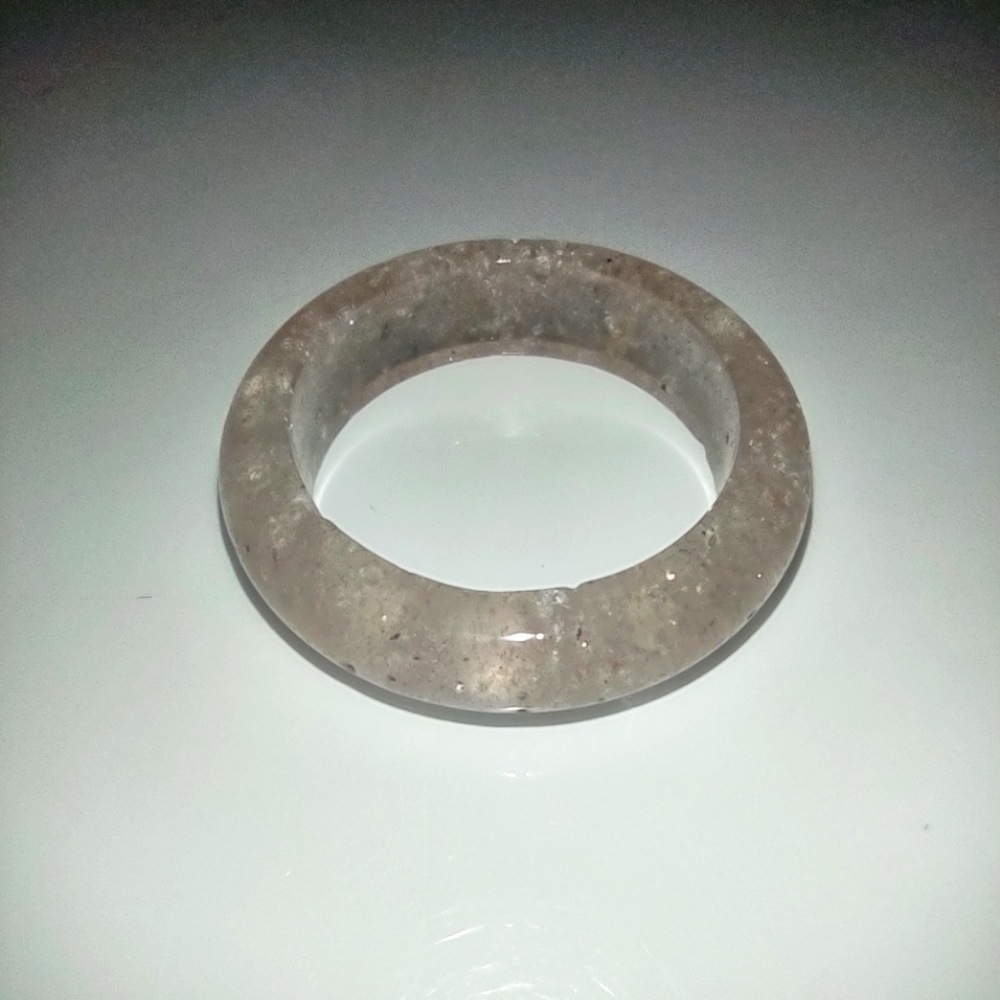 Elegant Bangle Ring Strawberry Quartz